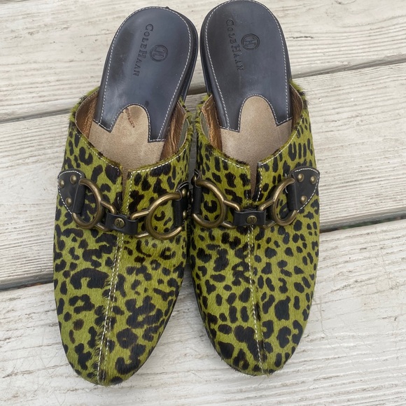 🐆 The Cheetah Cole Hasn Mules. Size 8 1/2 B - Picture 3 of 8